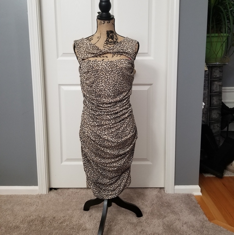 Betsy Johnson animal print mini dress